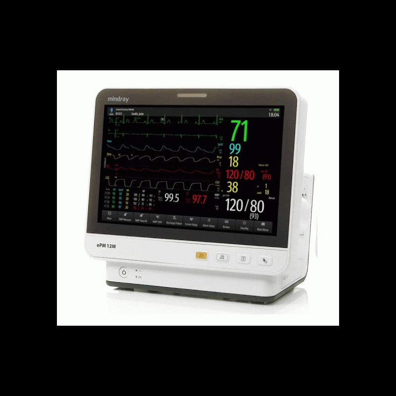 Mindray EPM 12M Patient Monitor with WiFi, Masimo SpO2, Dual IBP, ST/QT