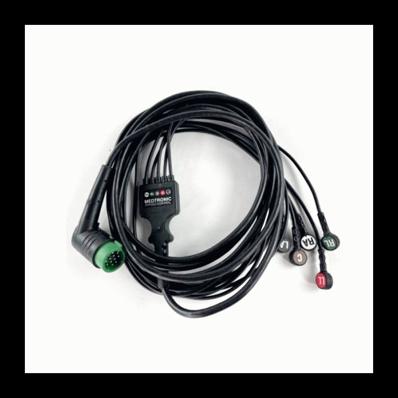 11110-000066 Stryker Physio Control ECG Cable 5 Leads, Snap Lifepak 12 Lifepak 20 Lifepak 20e