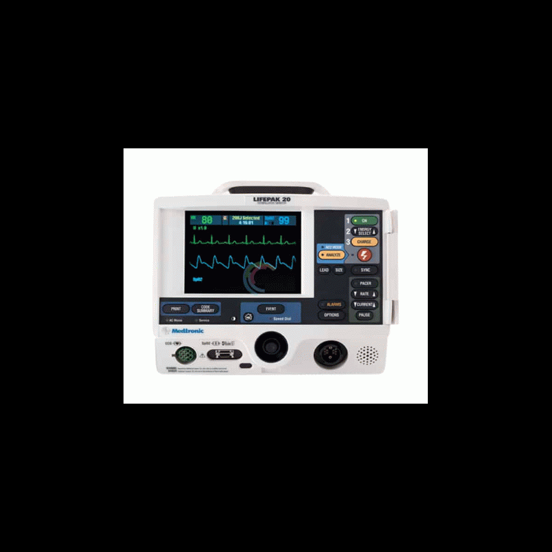  Stryker Physio Control Lifepak 20 Defibrillator 3 Lead, AED, Pacing, SpO2 