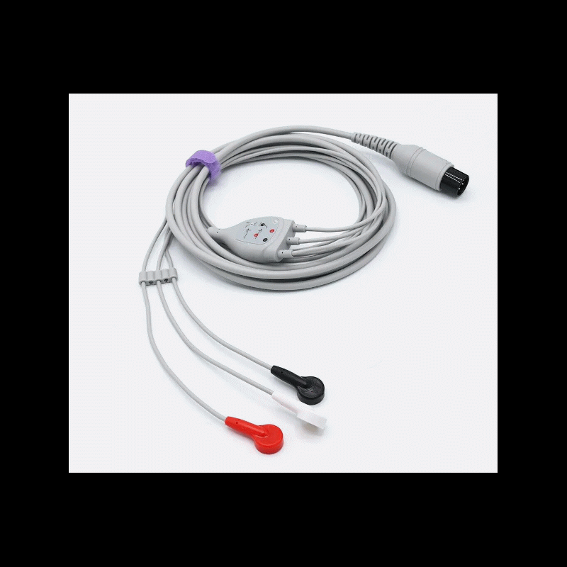 008-0315-00 Welch Allyn Compatible 3 Lead ECG Cable Snap 