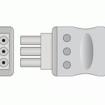 LX3-90S0 / 545327-HEL Compatible Datex Ohmeda ECG Leadwire 3 Leads Pinch/Grabber 