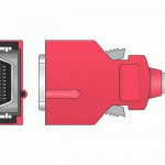 10193, 2054 Masimo Compatible Red Direct Connect SpO2 Sensor Adult Clip 