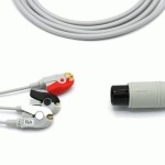 183376241973 Compatible ECG EKG Cable 6 Pin 3 Leads Grabber AHA Abbott, Invivo